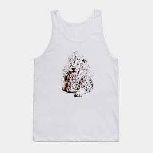 Lion Color Sketch Tank Top